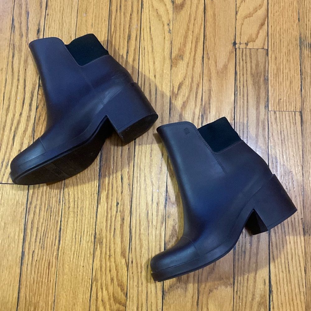 Deep plum boots by Melissa